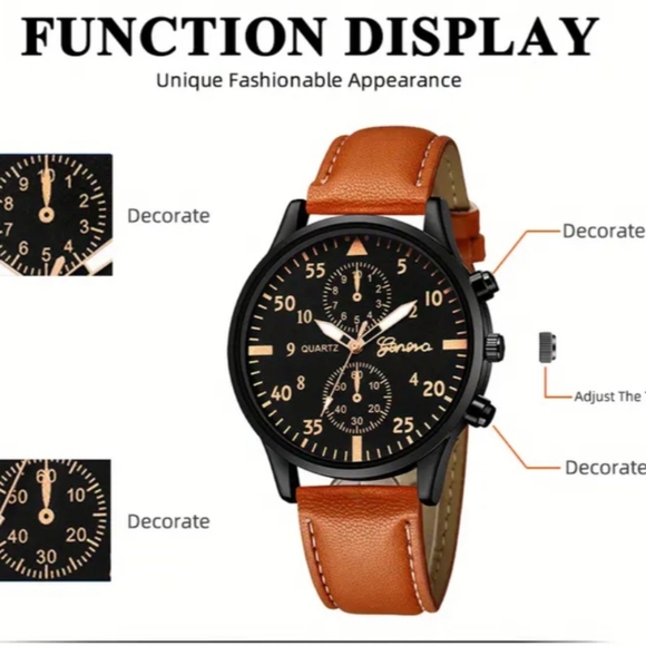 This listing is for a Mens Casual brown quartz watch Please see all the picture - Picture 7 of 13